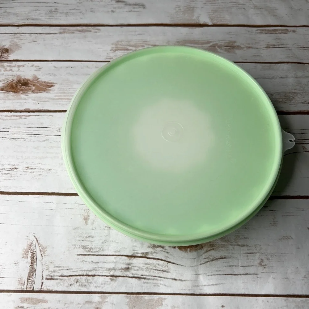 Tupperware Jel-Ring Mold Mint Green Sheer White 3‎ Piece Set 9.5 Inch